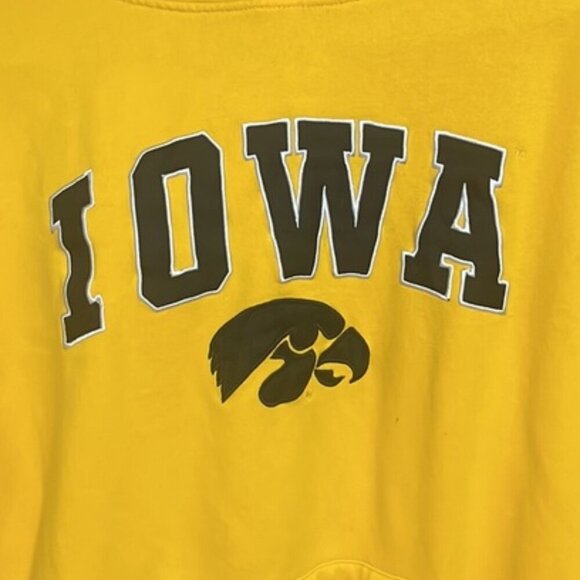 Men's Colosseum Gold Iowa Hawkeyes Arch & Logo Pullover Hoodie Large - Picture 3 of 11